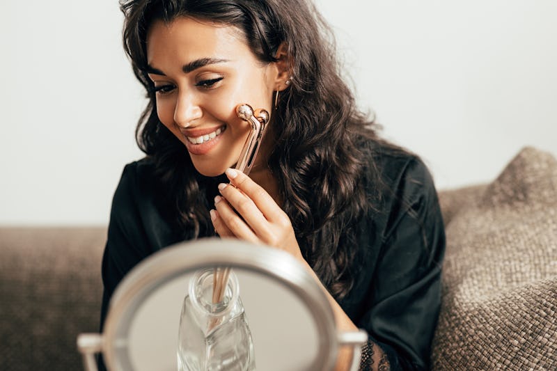 Exactly how vibrating face rollers work to smooth and de-puff your skin.