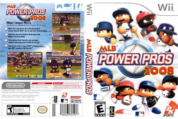 Cover art for 'MLB Power Pros 2008'