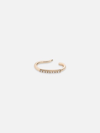 Pave Diamond Billy Cuff Gold Earring