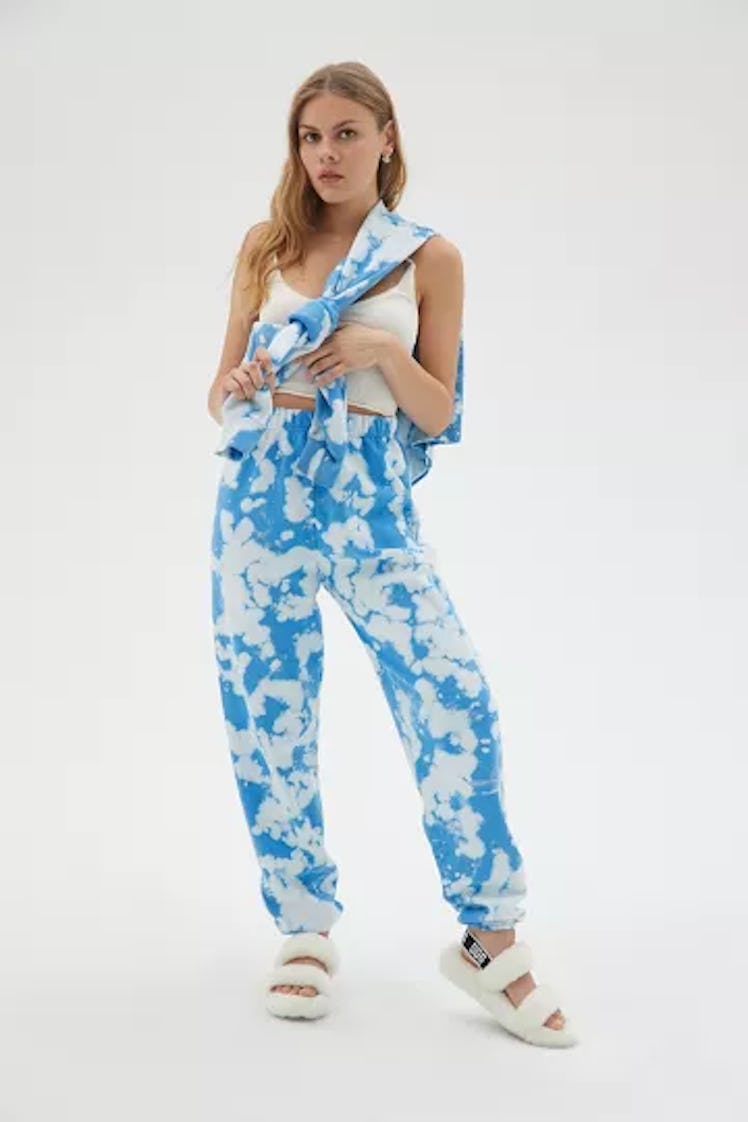Urban Renewal Recycled Fluffy Clouds Tie-Dye Sweatpant