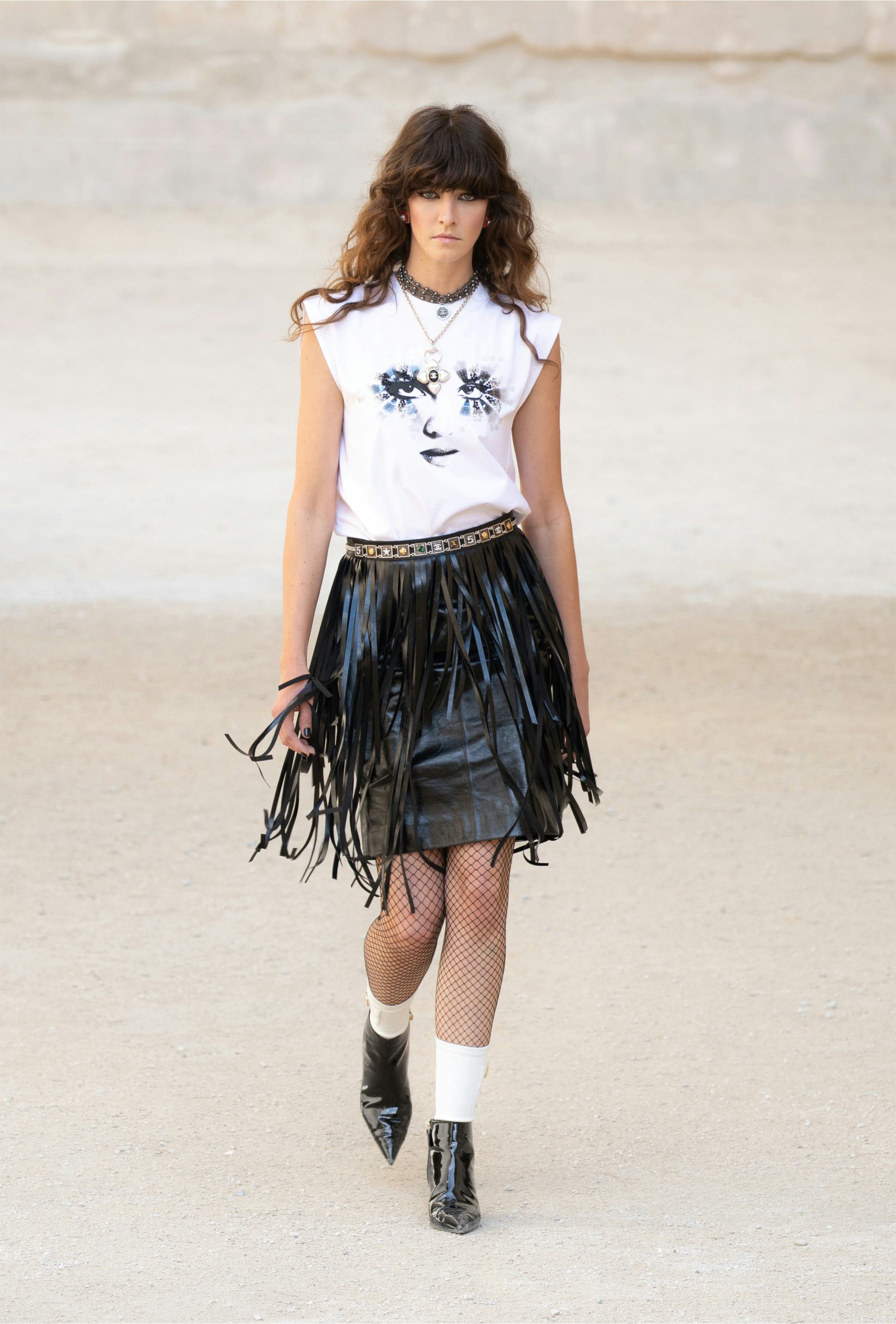 Chanel's Cruise 2022 Collection Went Punk With Lip Rings, Fishnets