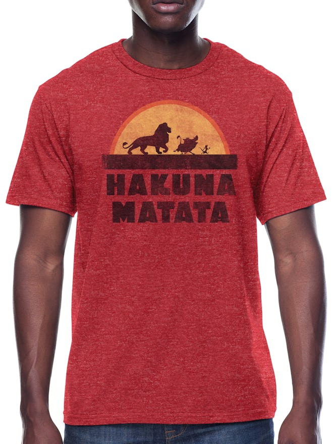 Disney Lion King Hakuna Matata "No Worries" Men's Graphic T-Shirt