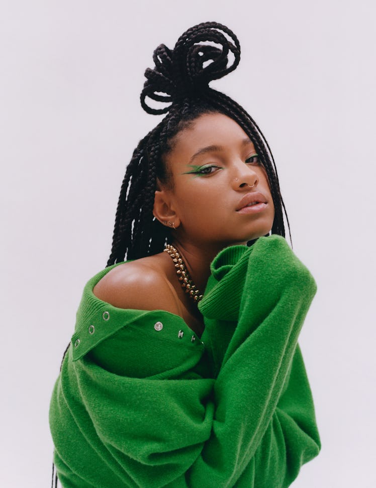 Willow Smith wears a Louis Vuitton sweater; Cartier necklace. 