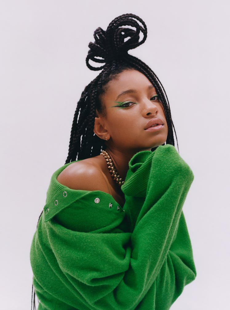 Willow Smith wears a Louis Vuitton sweater; Cartier necklace.