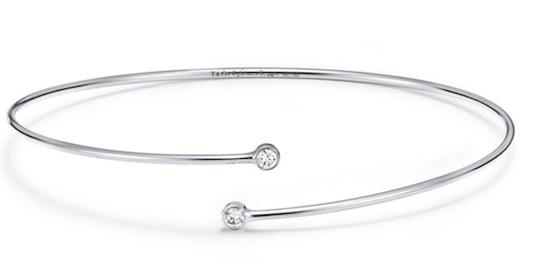 Diamond Hoop Single-row Bangle