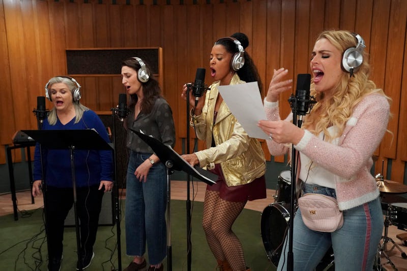 Paula Pell as Gloria, Sara Bareilles as Dawn, Renée Elise Goldsberry as Wickie, Busy Philipps as Sum...