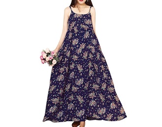 YESNO Casual Floral Print Dress