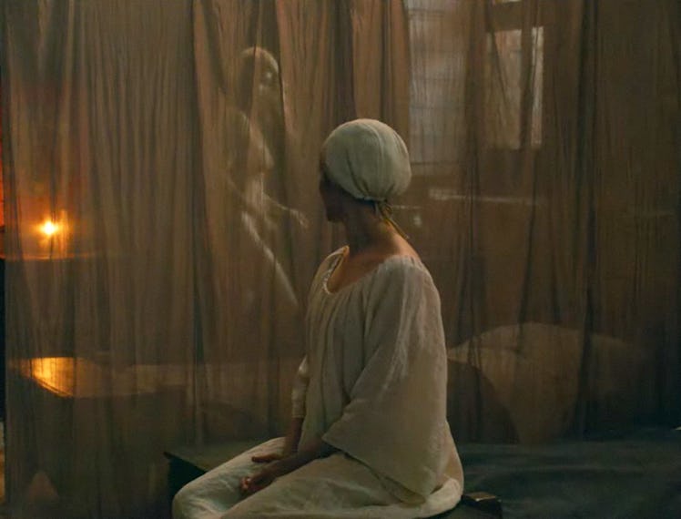 Virginie Efira peeping in Benedetta