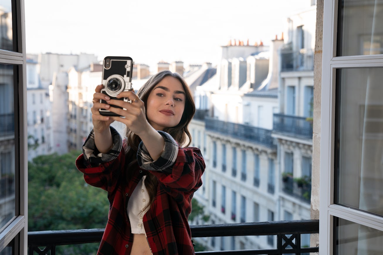 Lily Collins as the famously oblivious American Emily in Netflix's surprise hit 'Emily in Paris.'