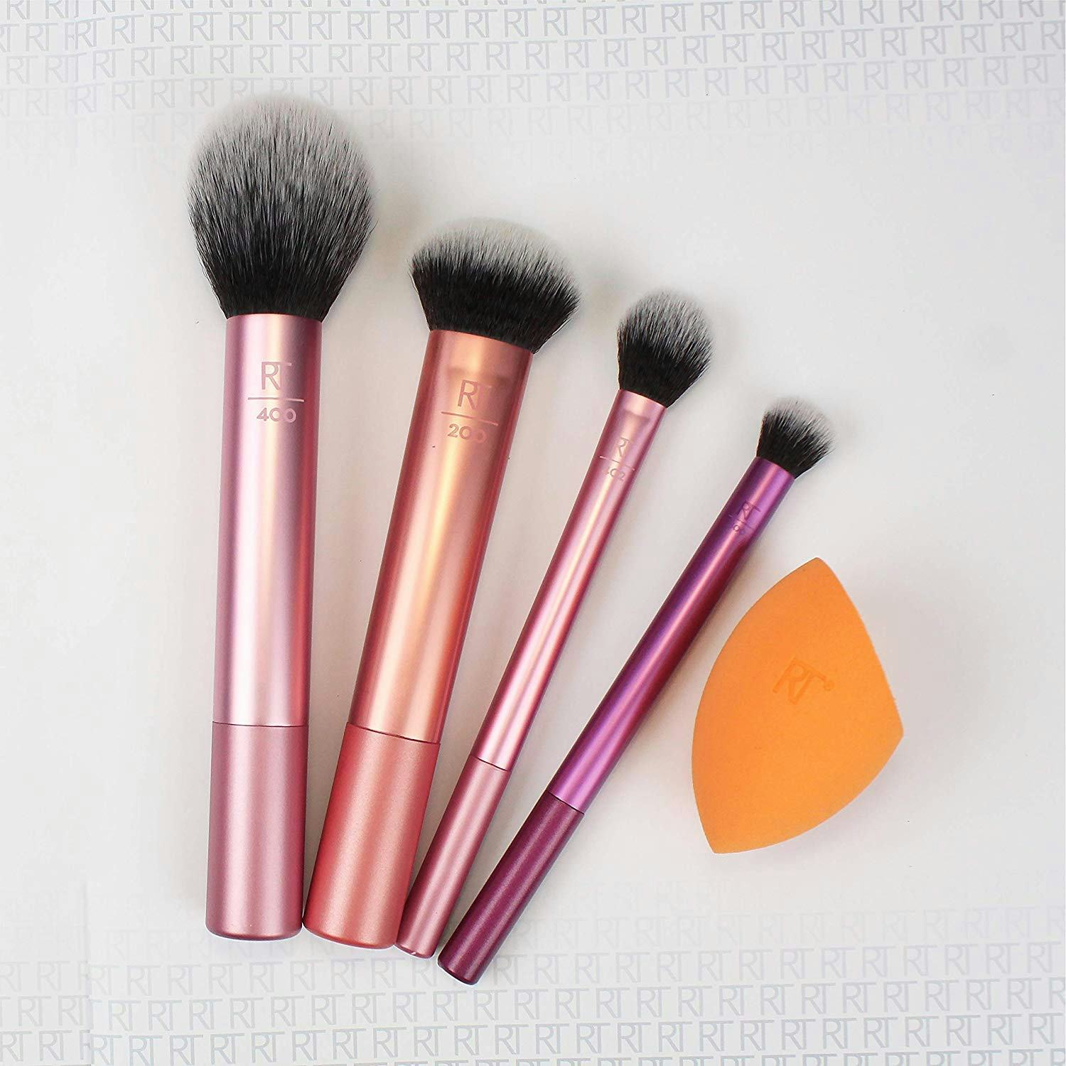 Real Techniques Makeup Brush Set with Sponge Blender (5-Pack)