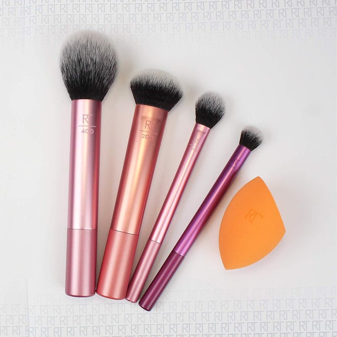 Real Techniques Makeup Brush Set with Sponge Blender (5-Pack)