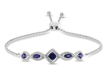 Lab-Created Sapphire Bolo Bracelet