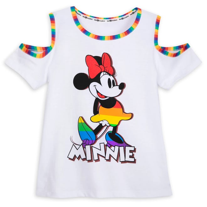 Minnie Mouse Cold Shoulder Pride Tee