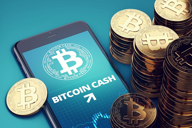 Bitcoin Cash app on a mobile phone