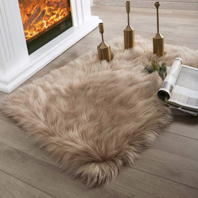 Ashler Faux Fur Area Rug