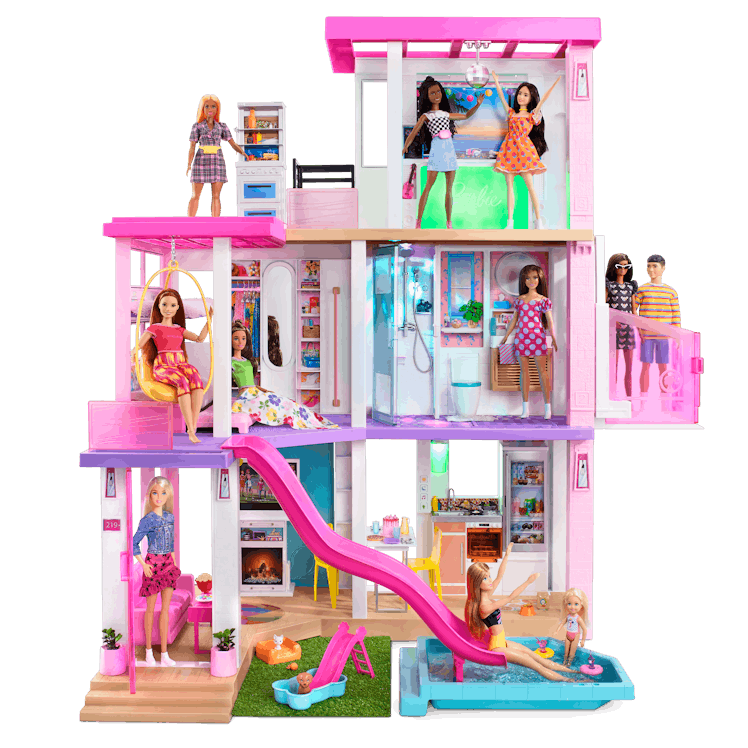 Barbie's DreamHouse also includes a party room.