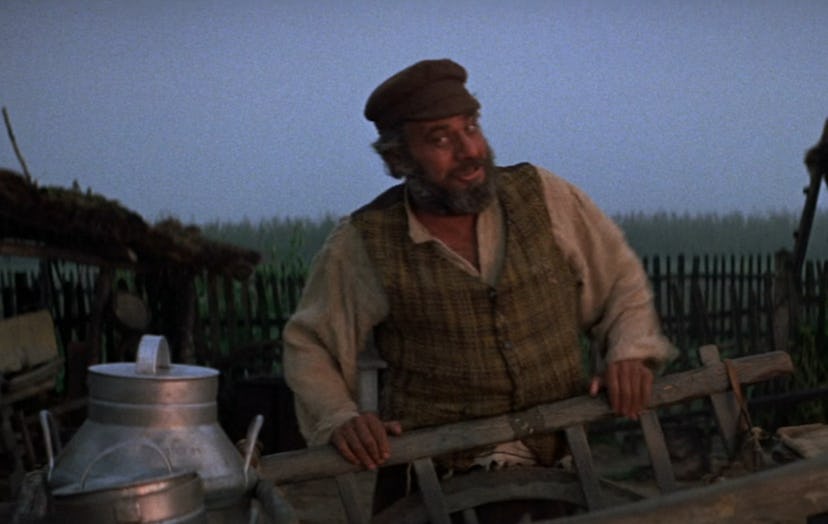 'Fiddler on the Roof' stars Topol as Tevye, the patriarch of his family.
