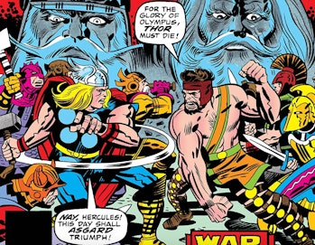 Thor fighting Hercules on the cover of Thor Annual Vol 1 #5