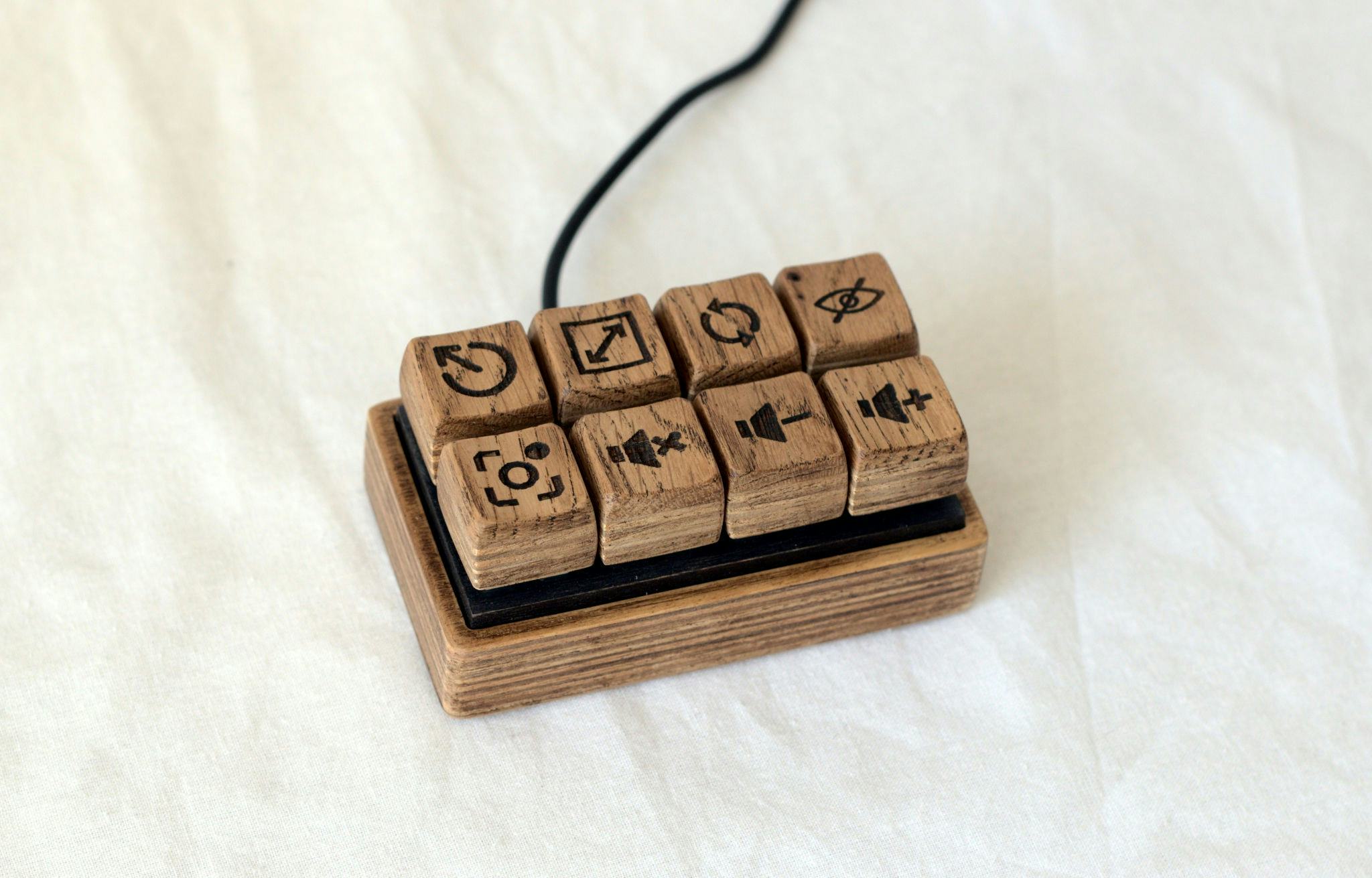 Someone made a mechanical keyboard out of wood.