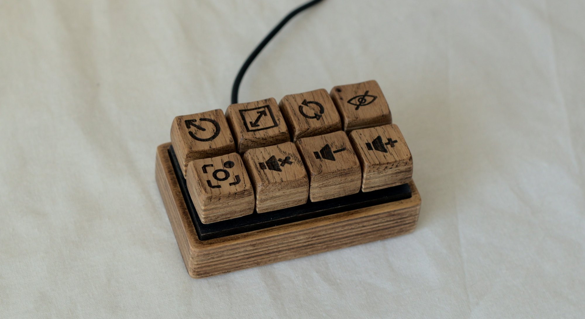 Someone made a mechanical keyboard out of wood.