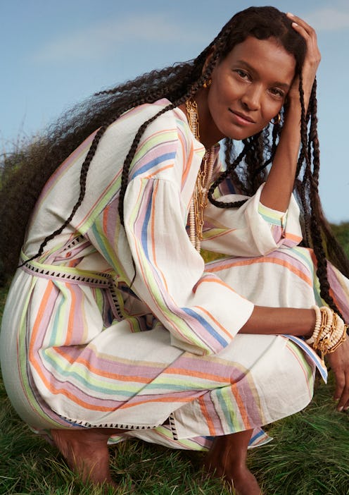 Liya Kebede wears items from the lemlem x H&M collaboration.