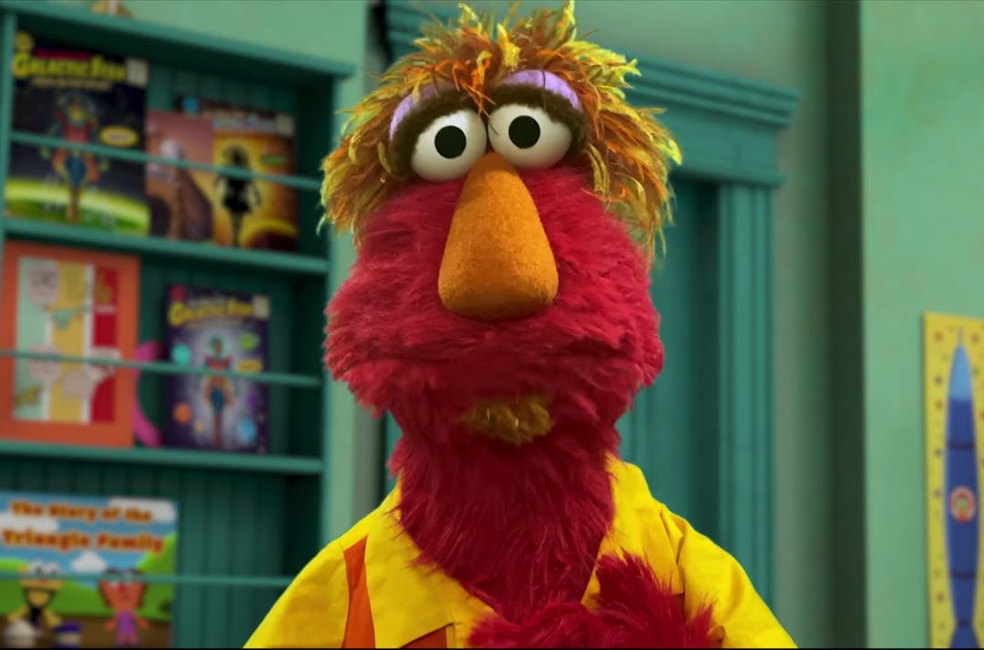 Elmo's Crazy Blue Hair on Sesame Street - wide 8