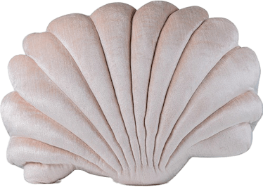 Large Velvet Shell Pillow Coral