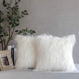 Phantoscope Faux Fur Throw Pillow Covers (Pack of 2)