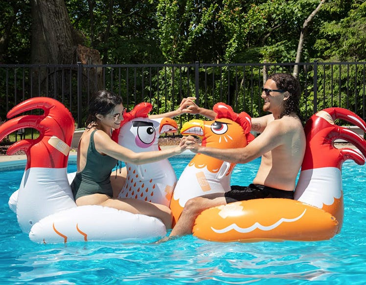 Chicken Fight Inflatable Pool Float Game (Set Of 2)