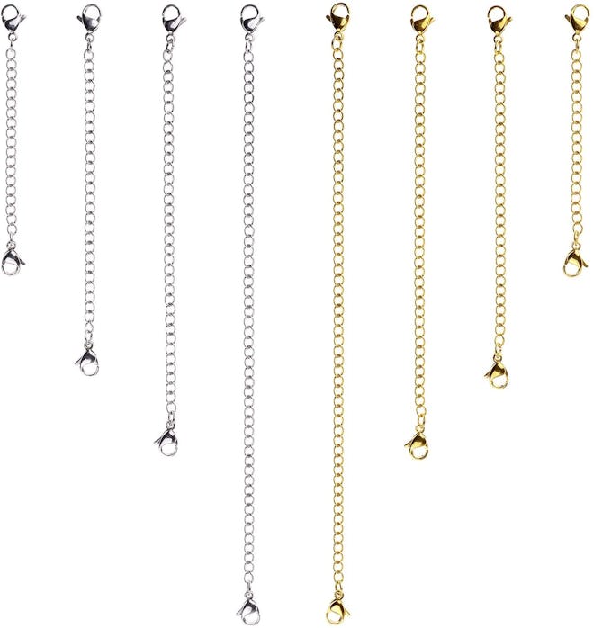 D-buy Stainless Steel Necklace Extenders (8-Pcs)