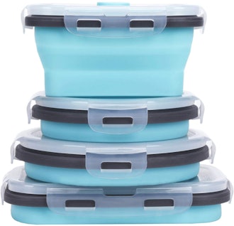 Tone It Up Meal Prep Collapsible Container 2pk Set - Dusty Blue