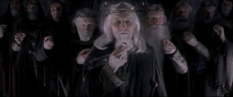 The nine lords of men in Lord of the Rings: Fellowship of the Ring