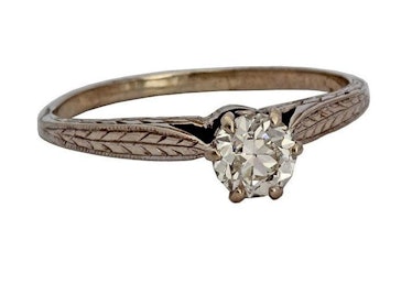 Vintage Edwardian European Cut Diamond Engagement Ring