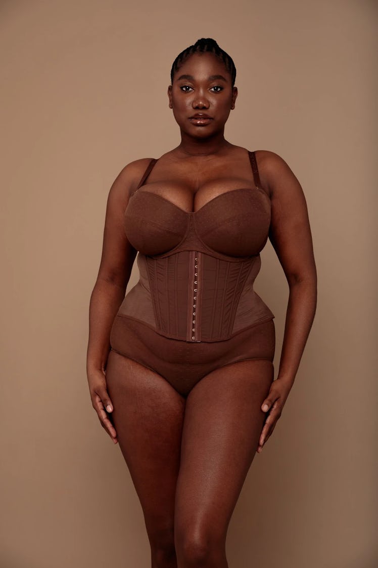 The Parris Corset in Berry