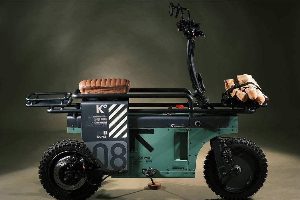 Katalis' electric moped. e-moped. E bikes. Electric bikes. 