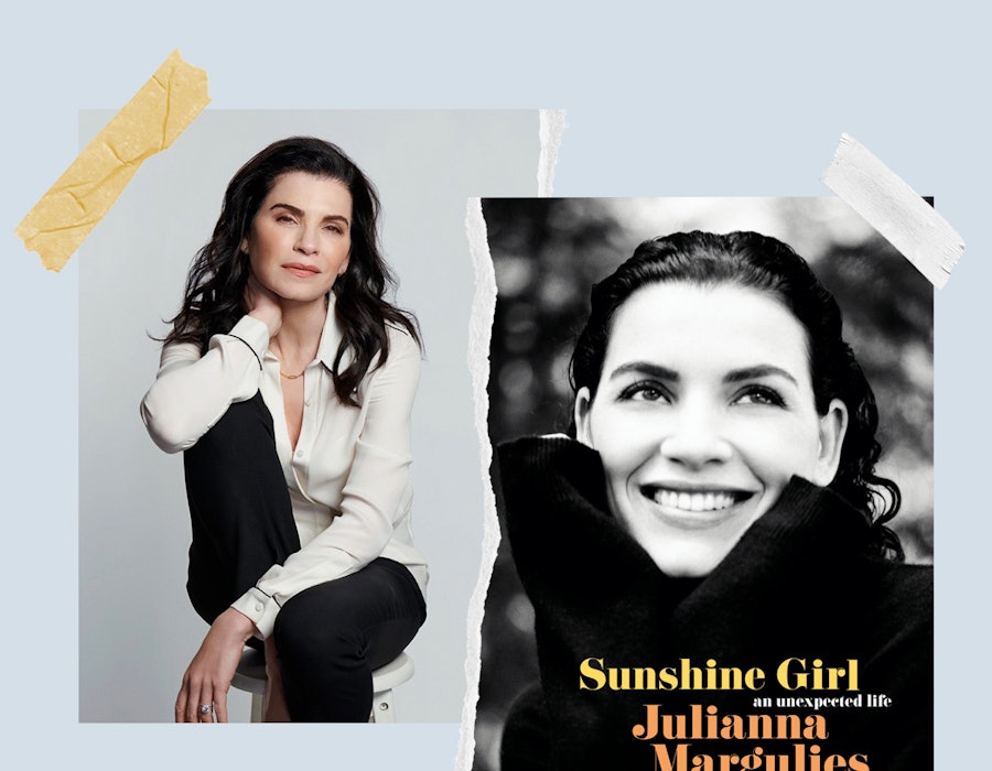 Julianna Margulies and the cover of her book, 'Sunshine Girl.'