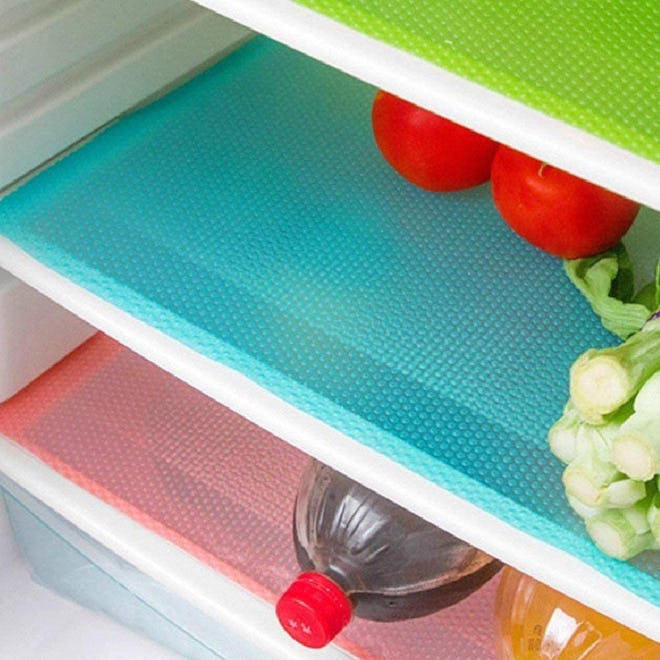 Soqool Refrigerator Shelf Liners (8 Pack)