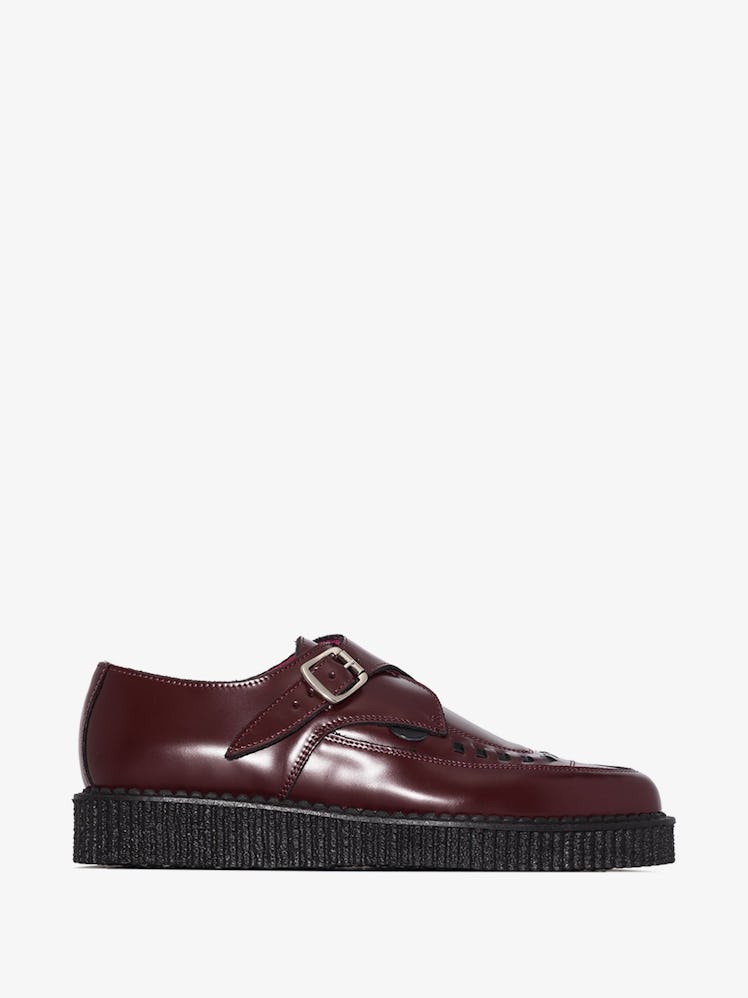 Buckled Leather Creeper Shoes