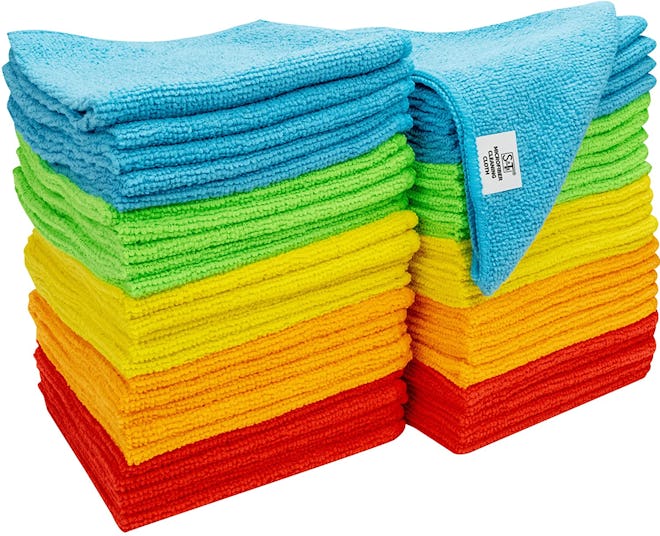 S&T INC. Microfiber Cleaning Cloths (50 Pack)