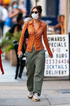Emily Ratajkowski is seen in Tribeca on July 29, 2020 in New York City. 