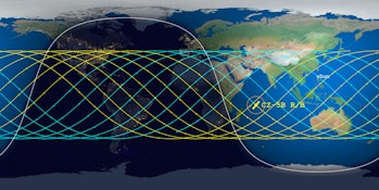 aerospace corporation orbital debris map long march 5b