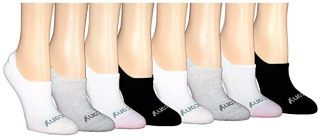 Saucony No-Show Cushioned Socks (8-Pack)