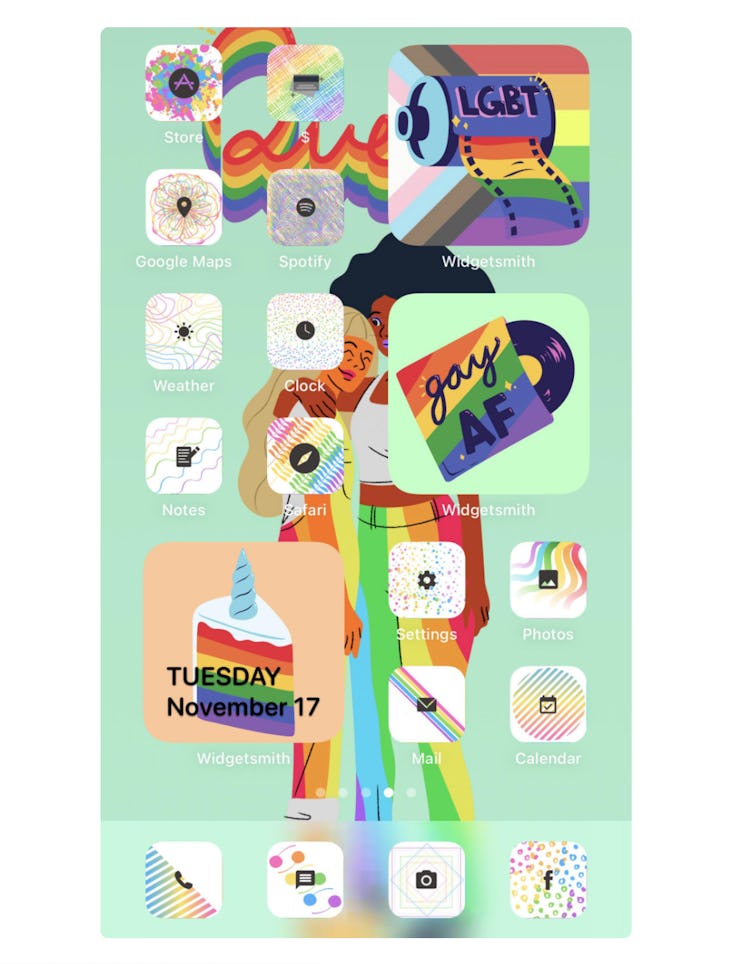 Rainbow Pride iPhone Icon Pack iOS 14