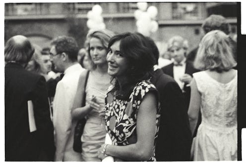 black and white photo of ghislaine maxwell