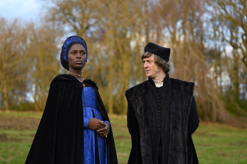 Anne Boleyn (Played by Jodie Turner-Smith) and Thomas Cromwell (Played by Barry Ward)