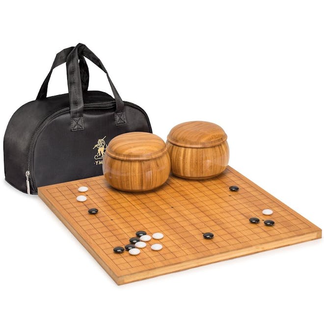 Bamboo Etched Reversible "Go" Game Set