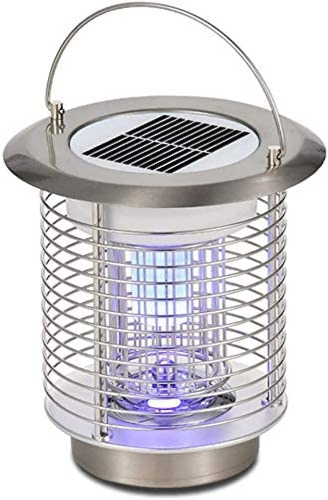 White Kaiman Solar Powered Bug Zapper Lantern