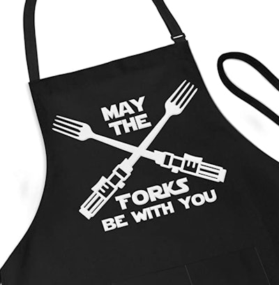 May The Forks Be With You Apron is a great Star Wars father's day gift