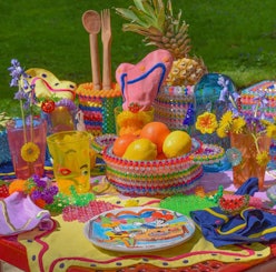 Susan Alexandra's new home collection makes for a colorful picnic. 