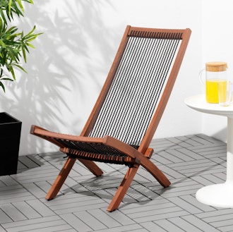 BROMMÖ Lounger, outdoor, brown stained